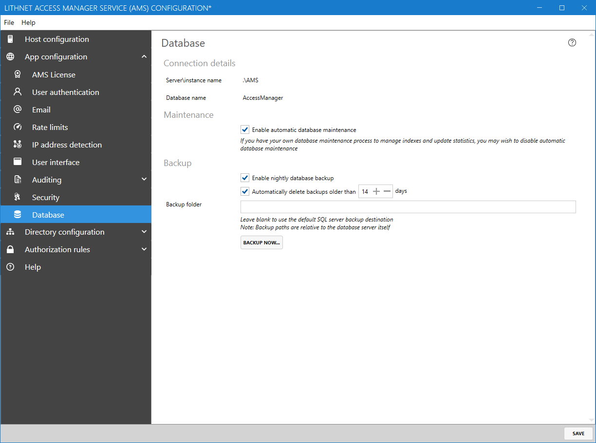 Backup and Restore - Lithnet Access Manager